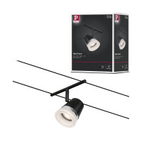 CorDuo Seilsystem Cone Einzelspot GU5,3  max. 10W   12V Schwarz matt, Chrom