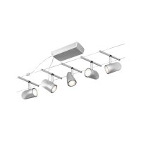 CorDuo Seilsystem Cup Basisset GU5,3  max. 5x10W   230/12V Chrom matt, Chrom