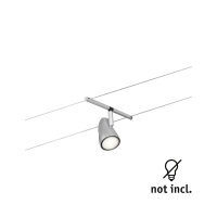 CorDuo Seilsystem Cup Einzelspot GU5,3  max. 10W   12V Chrom matt, Chrom