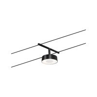 CorDuo LED Seilsystem Circle Einzelspot  180lm 5W 3000K  12V Schwarz matt