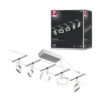 CorDuo LED Seilsystem Frame Basisset  5x280lm 5x4,8W 3000K  230/12V Chrom matt, Chrom
