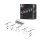 CorDuo LED Seilsystem Frame Basisset  5x280lm 5x4,8W 3000K  230/12V Chrom matt, Chrom