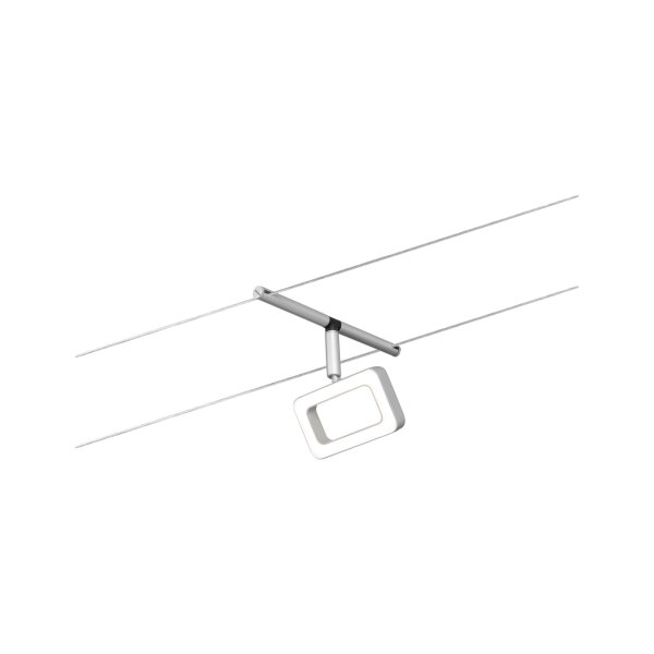 CorDuo LED Seilsystem Frame Einzelspot  280lm 4,8W 3000K  12V Chrom matt, Chrom