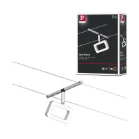 CorDuo LED Seilsystem Frame Einzelspot  280lm 4,8W 3000K  12V Chrom matt, Chrom