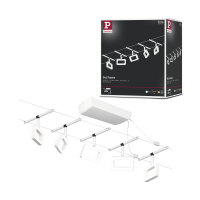 CorDuo LED Seilsystem Frame Basisset  5x280lm 5x4,8W 3000K  230/12V Weiß matt, Chrom