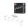 CorDuo LED Seilsystem Frame Basisset  5x280lm 5x4,8W 3000K  230/12V Weiß matt, Chrom