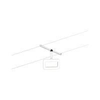 CorDuo LED Seilsystem Frame Einzelspot  280lm 4,8W 3000K  12V Weiß matt, Chrom