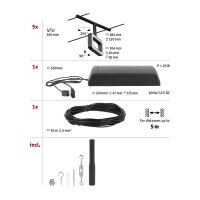 CorDuo LED Seilsystem Frame Basisset  5x280lm 5x4,8W 3000K  230/12V Schwarz matt, Chrom