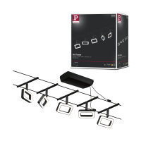 CorDuo LED Seilsystem Frame Basisset  5x280lm 5x4,8W 3000K  230/12V Schwarz matt, Chrom