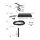 CorDuo LED Seilsystem Frame Basisset  5x280lm 5x4,8W 3000K  230/12V Schwarz matt, Chrom