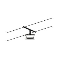CorDuo LED Seilsystem Frame Einzelspot  280lm 4,8W 3000K  12V Schwarz matt, Chrom