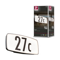 LED Hausnummernleuchte Sheera Dämmerungssensor Dämmerungsgesteuerter Bewegungsmelder (HF) seewasserresistent IP44  276x128mm 3000K 6,5W 460lm 230V  Anthrazit Kunststoff