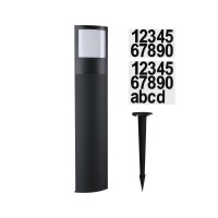 LED Pollerleuchte Padea Dämmerungssensor Dämmerungsgesteuerter Bewegungsmelder (IR) seewasserresistent IP44  847mm 3000K 8,5W 700lm 230V  Anthrazit  Kunststoff