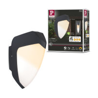 LED Außenwandleuchte Smart Home Zigbee 3.0 Ikosea  insektenfreundlich IP44  50x203mm Tunable Warm 4,4W 350lm 230V  Anthrazit Kunststoff