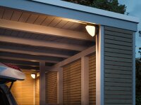 LED Außenwandleuchte Smart Home Zigbee 3.0 Ikosea  insektenfreundlich IP44  50x203mm Tunable Warm 4,4W 350lm 230V  Anthrazit Kunststoff