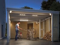 Park + Light LED Außenwandleuchte Ikosea   IP44  50x203mm 3000K 5,6W 350lm 12V  Anthrazit Kunststoff