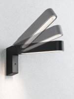 House LED Außenwandleuchte Ito Bewegungsmelder Vertikale Ausrichtung IP44  47x301mm 3000K 6W 450lm 230V 65° Anthrazit Metall, Kunststoff