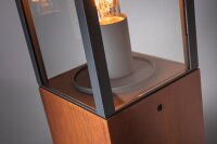 Lichtobjekt Timba IP44 eckig 600mm  max. 60W  230V  Holz E27 Holz