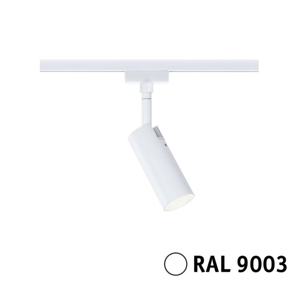 URail Schienenspot 3-Step-Dim Tubo Einzelspot  150lm 4W 3000K dimmbar 230V Signalweiß