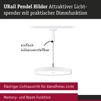 URail Pendel 3-Step-Dim Hildor  850lm 15W 4000K dimmbar 230V Signalweiß