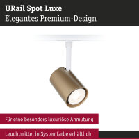 URail Schienenspot Luxe   GU10  max. 10W  dimmbar 230V Gold matt, Signalweiß