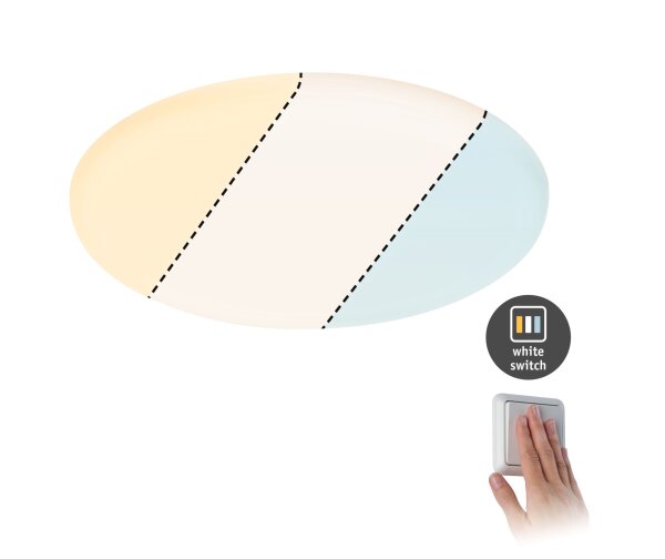 VariFit LED Einbaupanel Veluna IP44 rund 185mm  14W 1000lm White Switch Transparent