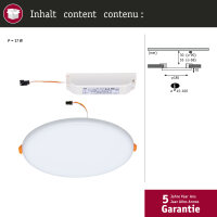 VariFit LED Einbaupanel Veluna IP44 rund 185mm  14W 1000lm White Switch Transparent