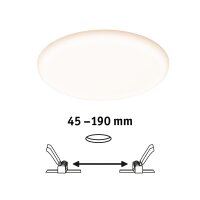 VariFit LED Einbaupanel Veluna IP44 rund 185mm  14W 1000lm White Switch Transparent