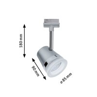URail Schienenspot Smart Home Zigbee 3.0 Cone Einzelspot inkl. RGBW Leuchtmittel GU10 350lm 5,5W RGBW+ dimmbar 230V Chrom matt