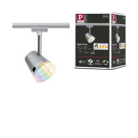 URail Schienenspot Smart Home Zigbee 3.0 Cone Einzelspot inkl. RGBW Leuchtmittel GU10 350lm 5,5W RGBW+ dimmbar 230V Chrom matt