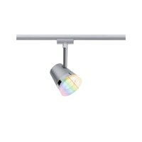 URail Schienenspot Smart Home Zigbee 3.0 Cone Einzelspot inkl. RGBW Leuchtmittel GU10 350lm 5,5W RGBW+ dimmbar 230V Chrom matt