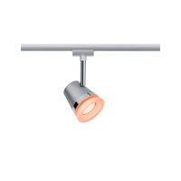 URail Schienenspot Smart Home Zigbee 3.0 Cone Einzelspot inkl. RGBW Leuchtmittel GU10 350lm 5,5W RGBW+ dimmbar 230V Chrom matt