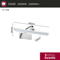 LED Bilderleuchte Renan   3000K 600lm 230V 9,5W  Alu gebürstet