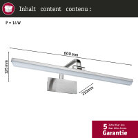 LED Bilderleuchte Renan   3000K 880lm 230V 11W  Alu gebürstet