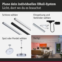URail Pendel Smart Home Zigbee 3.0 Hildor RGBW  510lm 10W RGBW+ dimmbar 230V Chrom matt