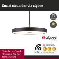 LED Pendelleuchte Smart Home Zigbee 3.0 Hildor   2700K 1000lm 17W Schwarz matt dimmbar