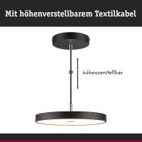 LED Pendelleuchte Smart Home Zigbee 3.0 Hildor   2700K 1000lm 17W Schwarz matt dimmbar