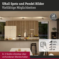 URail Pendel 3-Step-Dim Hildor 850lm 15W 3000K dimmbar 230V Chrom matt