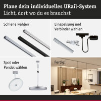 URail Pendel 3-Step-Dim Hildor 850lm 15W 3000K dimmbar 230V Chrom matt