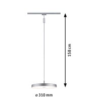 URail Pendel 3-Step-Dim Hildor 850lm 15W 3000K dimmbar 230V Chrom matt