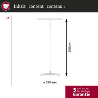 URail Pendel 3-Step-Dim Hildor 850lm 15W 4000K dimmbar 230V Weiß