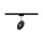 URail Schienenspot Sphere Einzelspot  600lm 7,4W 4000K dimmbar 230V Schwarz matt