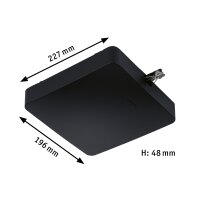 URail Einspeisung Smart Home Zigbee 3.0 Mitte   227x196mm max. 300W Schwarz matt