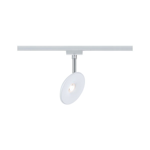 URail Schienenspot Sphere Einzelspot  493lm 7W 2700K dimmbar 230V Weiß, Chrom