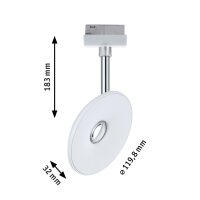 URail Schienenspot Sphere Einzelspot  493lm 7W 2700K dimmbar 230V Weiß, Chrom