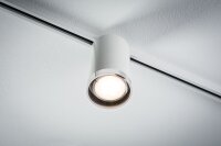 URail Schienenspot Tube Einzelspot GU10  max. 10W  dimmbar 230V Weiß, Chrom matt