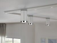 URail Schienenspot Tube Einzelspot GU10  max. 10W  dimmbar 230V Weiß, Chrom matt