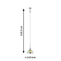 URail Pendel Sarrasani  E14  max. 20W  dimmbar 230V Chrom matt, Dichroic