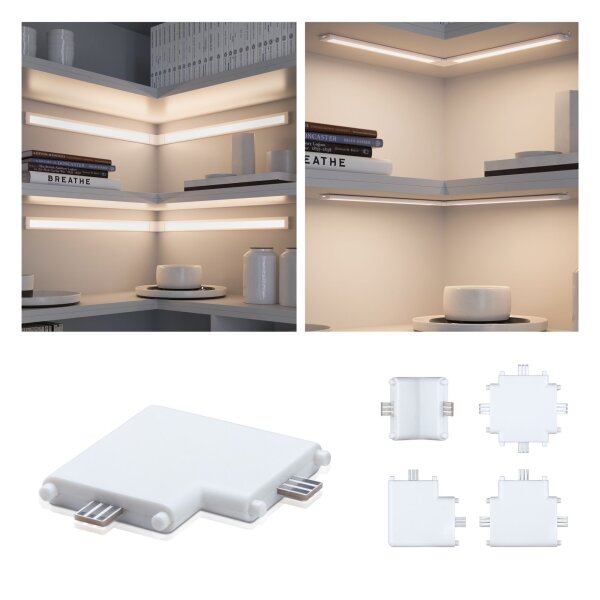 Clever Connect Verbinder Border Eck-Verbinder 50x50mm  Weiß matt