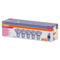 5er Pack Osram LED PAR16 Glas Reflektor 4,5W = 50W GU10...